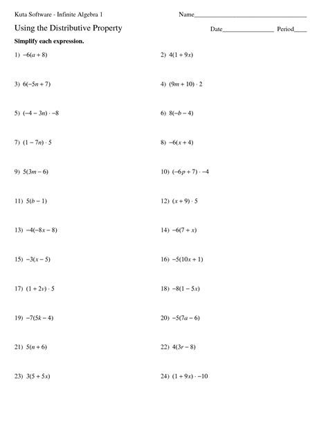 kuta software algebra|Free Printable Math Worksheets for Algebra 1 .